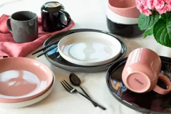 Die moderne Hausfrau Kombiservice, Steinzeug ALENIA Rosa