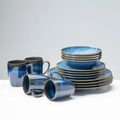 Die moderne Hausfrau Kombiservice, Steinzeug Eisfall