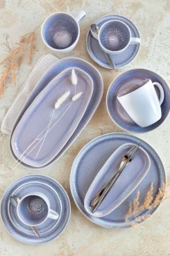 Die moderne Hausfrau Kombiservice, Steinzeug Elea Flieder