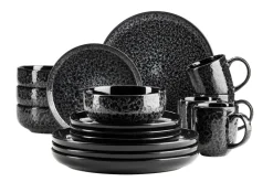 Die moderne Hausfrau Kombiservice, Steinzeug Filippa Schwarz