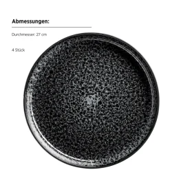 Die moderne Hausfrau Kombiservice, Steinzeug Filippa Schwarz