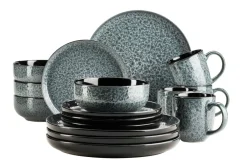 Die moderne Hausfrau Kombiservice, Steinzeug Filippa Grün