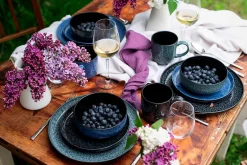 Die moderne Hausfrau Kombiservice, Steinzeug Filippa Grün