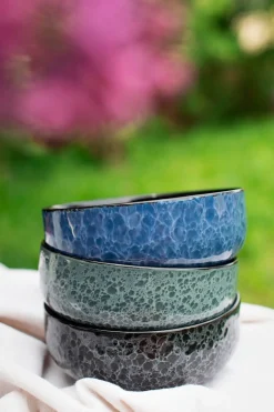 Die moderne Hausfrau Kombiservice, Steinzeug Filippa Blau