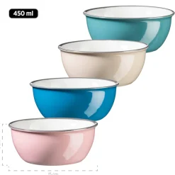 Die moderne Hausfrau Kombiservice, Steinzeug Maila Petrol, Altrosa, Beige, Dunkelblau