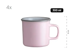 Die moderne Hausfrau Kombiservice, Steinzeug Maila Rosa / Grau / Blau / Grün