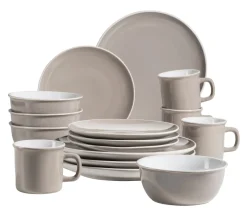 Die moderne Hausfrau Kombiservice, Steinzeug Maila Rosa / Grau / Blau / Grün