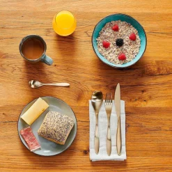 Die moderne Hausfrau Kombiservice, Steinzeug METALLIC RIM Grau