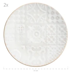 Die moderne Hausfrau Kombiservice, Steinzeug Trad. Tiles Weiß