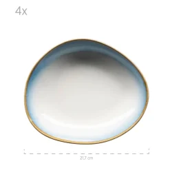 Die moderne Hausfrau Kombiservice, Steinzeut LA SINFONIA Blau