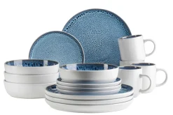 Die moderne Hausfrau Kombiset, Steinzeug Malea Blau