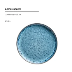 Die moderne Hausfrau Kombiset, Steinzeug Malea Blau