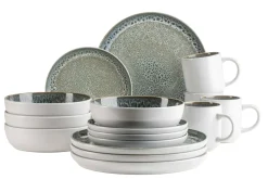 Die moderne Hausfrau Kombiset, Steinzeug Malea Grün