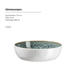 Die moderne Hausfrau Kombiset, Steinzeug Malea Grün