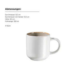 Die moderne Hausfrau Kombiset, Steinzeug Malea Beige