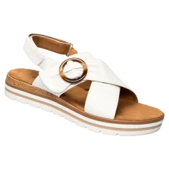 Damen Die moderne Hausfrau Komfort-Fashionsandale ­„Franka“ weiß