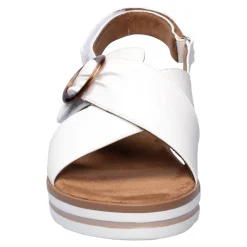 Damen Die moderne Hausfrau Komfort-Fashionsandale ­„Franka“ weiß