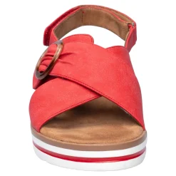 Damen Die moderne Hausfrau Komfort-Fashionsandale ­„Franka“ rot