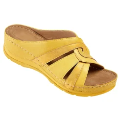 Damen Die moderne Hausfrau Komfort-Pantolette "Beate" gelb