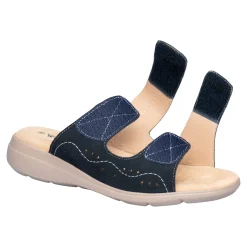 Damen Die moderne Hausfrau Komfort-Pantolette mit Leder „Lisa“