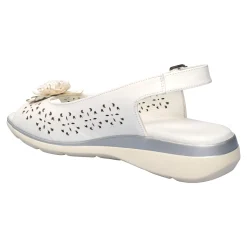 Damen Die moderne Hausfrau ﻿Komfort-Sandalette „Rose“ weiß