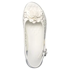 Damen Die moderne Hausfrau ﻿Komfort-Sandalette „Rose“ weiß