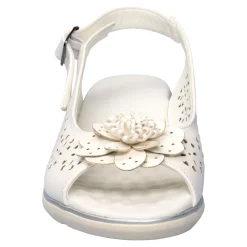 Damen Die moderne Hausfrau ﻿Komfort-Sandalette „Rose“ weiß