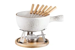 Die moderne Hausfrau Käsefondue Set, Steinzeug Pintar