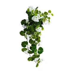 Die moderne Hausfrau Kunstblume "Hängegeranie" weiß