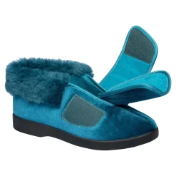 Damen Die moderne Hausfrau Kuschel-Kletthausschuh 