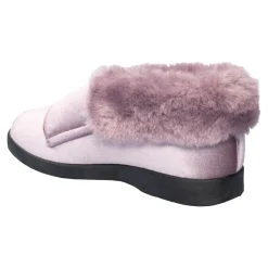 Damen Die moderne Hausfrau Kuschel-Kletthausschuh "Carmen" lila