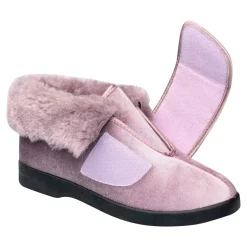 Damen Die moderne Hausfrau Kuschel-Kletthausschuh 
