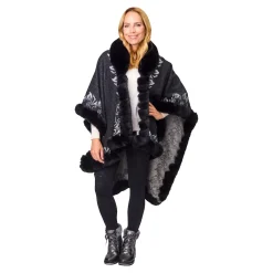 Damen Die moderne Hausfrau Kuschel-Poncho „Elegant“