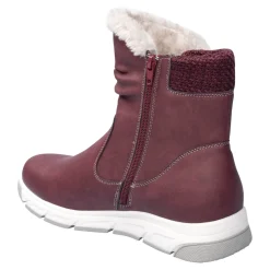 Damen Die moderne Hausfrau Kuschelstiefel „Flora“ bordeaux