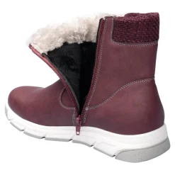 Damen Die moderne Hausfrau Kuschelstiefel „Flora“ bordeaux