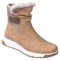 Damen Die moderne Hausfrau Kuschelstiefel „Flora“ taupe