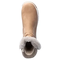 Damen Die moderne Hausfrau Kuschelstiefel „Flora“ taupe