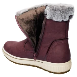 Damen Die moderne Hausfrau Kuschelstiefel „Florine“ bordeaux