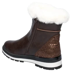 Damen Die moderne Hausfrau Kuschelstiefel "Katharina" mit Wolle braun