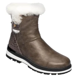 Damen Die moderne Hausfrau Kuschelstiefel "Katharina" mit Wolle taupe