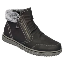 Damen Die moderne Hausfrau Kuschel-Stiefelette „Carmen“ schwarz