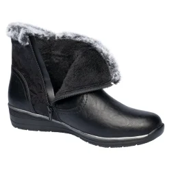 Damen Die moderne Hausfrau Kuschel-Stiefelette mit Leder „Mona“