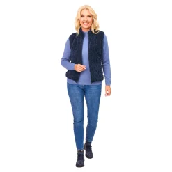 Damen Die moderne Hausfrau Kuschelweste „Klaudia“ dunkelblau