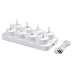 Die moderne Hausfrau LED-Akku-Teelichter, 8 Stück