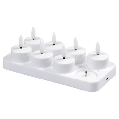 Die moderne Hausfrau LED-Akku-Teelichter, 8 Stück