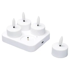 Die moderne Hausfrau LED-Akku-Teelichter, 4 Stück