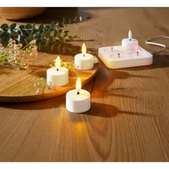 Die moderne Hausfrau LED-Akku-Teelichter, 4 Stück