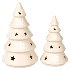 Die moderne Hausfrau LED-Deko "Winter-Tanne" Set bestehend aus groß und klein