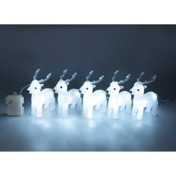 Die moderne Hausfrau LED-Dekofigur "Rentiere", 5 Stück