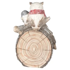 Die moderne Hausfrau LED-Dekofigur „Winter-Eulen“